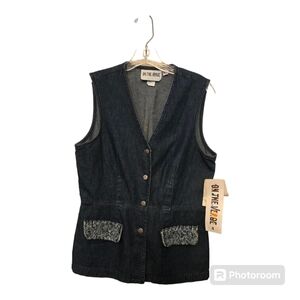 On The Verge Denim Vest Size 4 Vintage New With‎ Tags